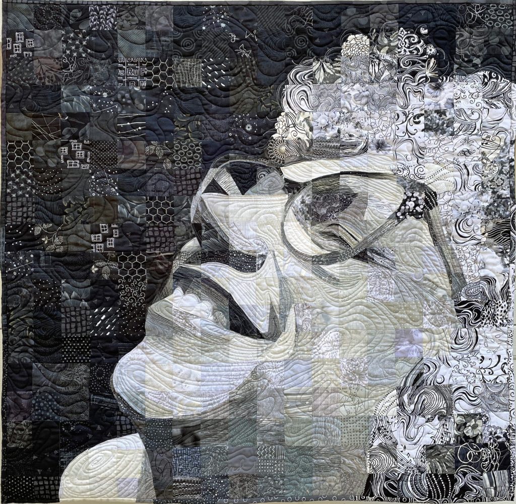 Pictured Quilt: Black and White #1 (36” x 35”) by Sandra Bruce